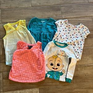 Set of Colorful Kids' Clothing Top Bundle